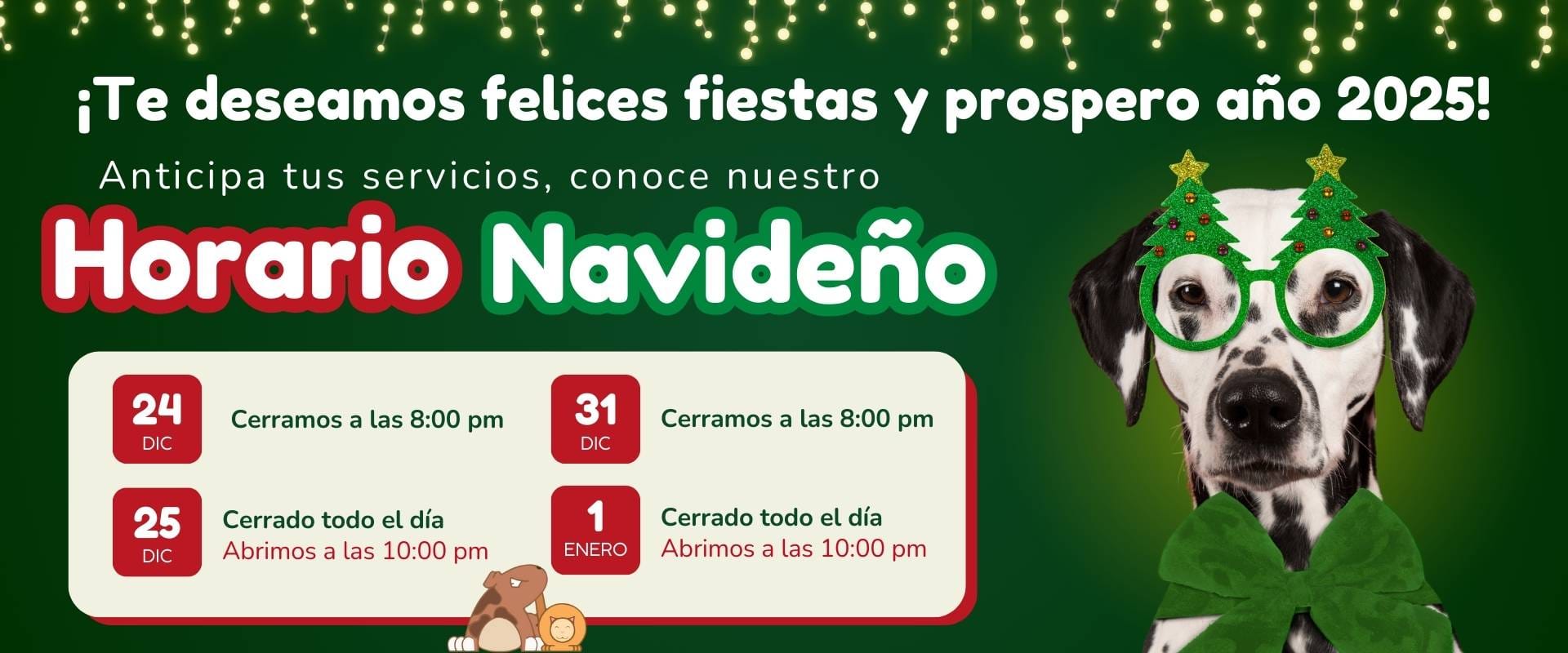 Horario Navideño Pets Mas Bet