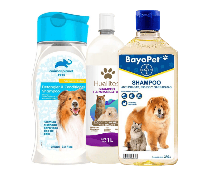 Shampoo antipulgas para mascotas