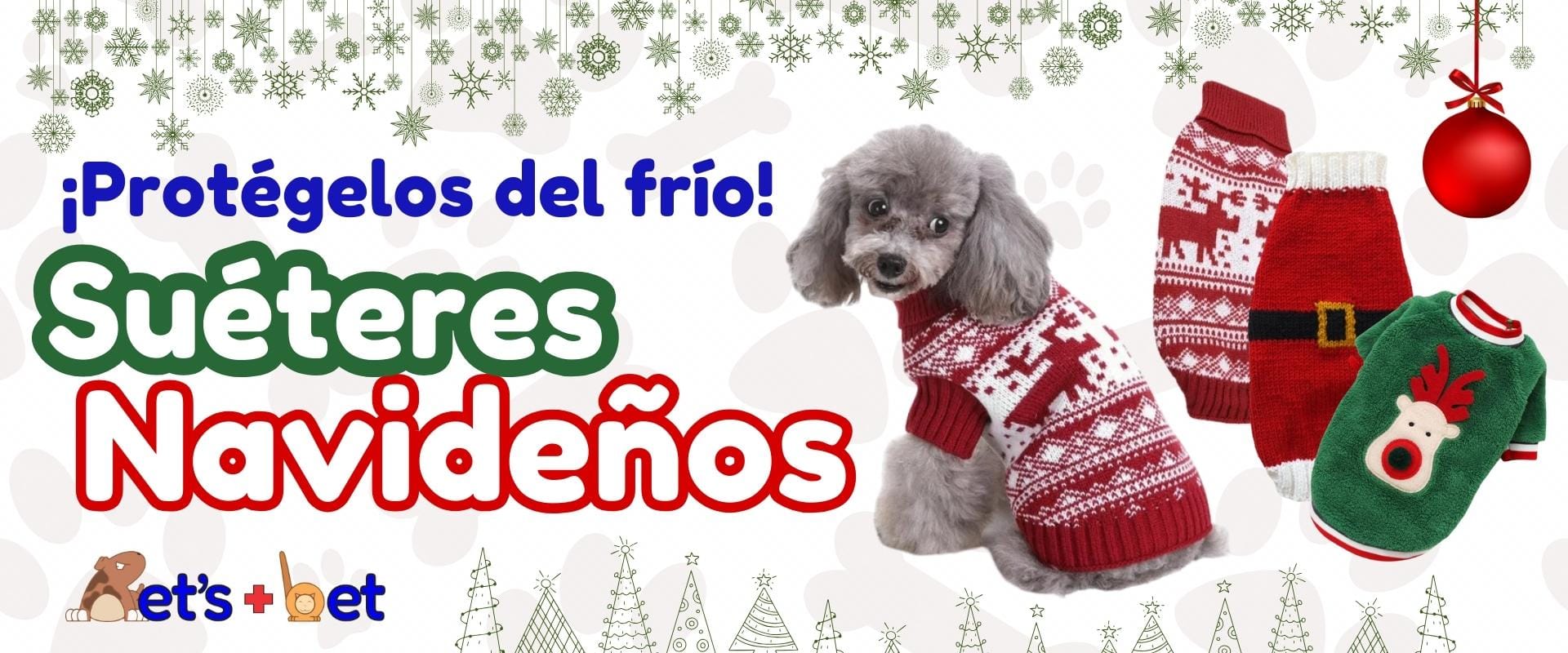 Sueters navideños para perros en Hospital Veterinario en Apodaca